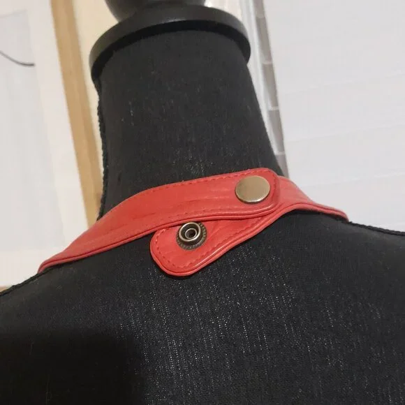 SOLD🔶️🔶️🔶️🔶️vintage red leather zip Wilson's Leather dress size small - Picture 4 of 6